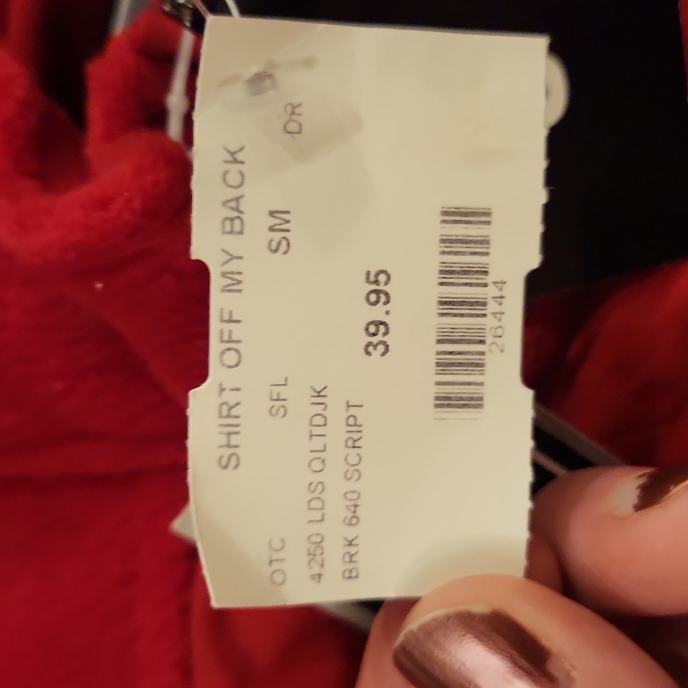 NWT Women's Storm Creek Quilted Red Fleece Jacket Size S - Picture 4 of 9